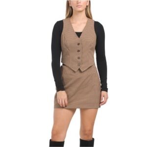 HOUSE OF HARLOW 1960 Plaid Vest and Mini Skirt Set